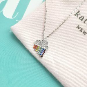 Kate Spade Silver Into The Sky Rainbow Necklace